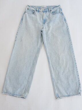 Abercrombie Fitch Light Wash High Rise Loose Straight Leg Denim Jeans 29/ 8